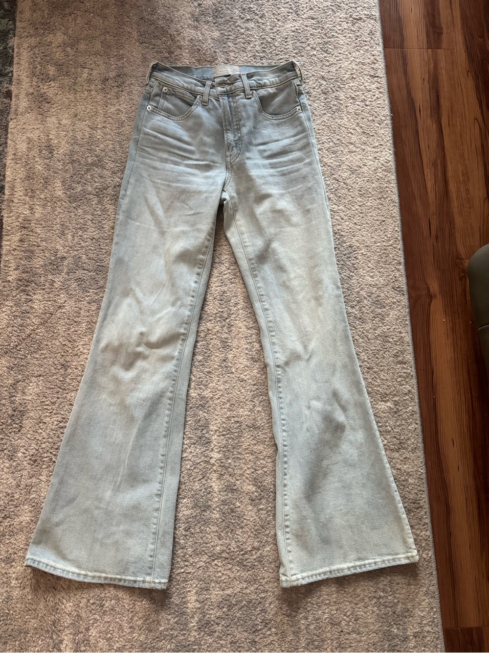 Everlane Pale Blue Flare Jeans